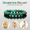 Malachite Bracelet for Women Men Natural Stone Bead Bracelet Round Diabetic Relief Bracelet Jewelry Gift