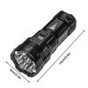AIMOONSA Lampe de poche LED rechargeable USB, 4 modes, portée longue, ABS anti-choc - 17,5 cm