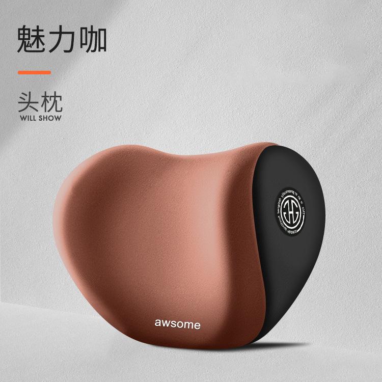 

Подушка для шеи с подголовником для автомобиля, подушка для поддержки шеи авиационного класса для использования в автомобиле, подушка для подголовника сиденья для салона автомобиля для летних поездок коричневый