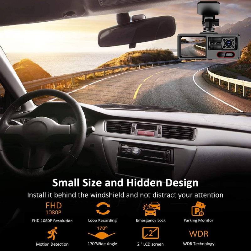 3kanálové nahrávání se současným zobrazením tří objektivů, HD palubní kamera s WiFi a připojením k chytrému telefonu.