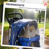 Dog Stroller Dog Buggy Foldable Cat Stroller Up To 10kg with Rain Cover, Reflective Strips, Storage Basket, 77x44x102cm, Blue
