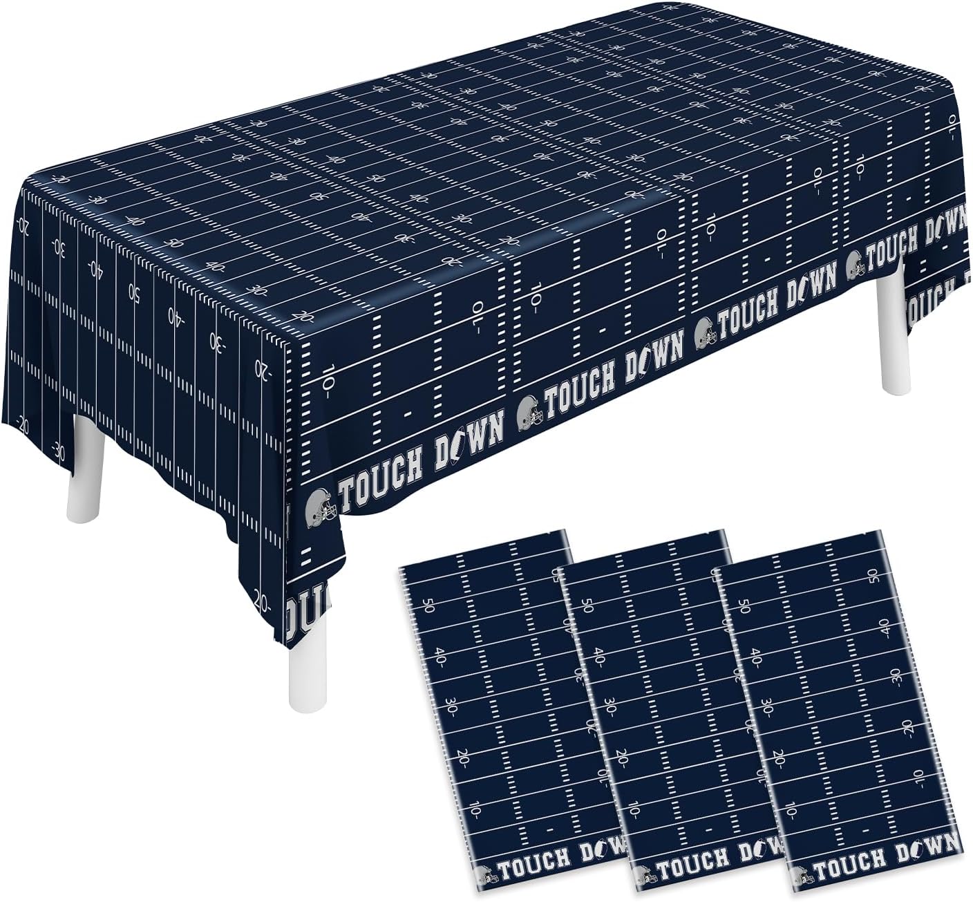 

XIENBLOC 3pcs Tablecloths Baseball Birthday Party Supplies Disposable Plastic Tab кобальтовий