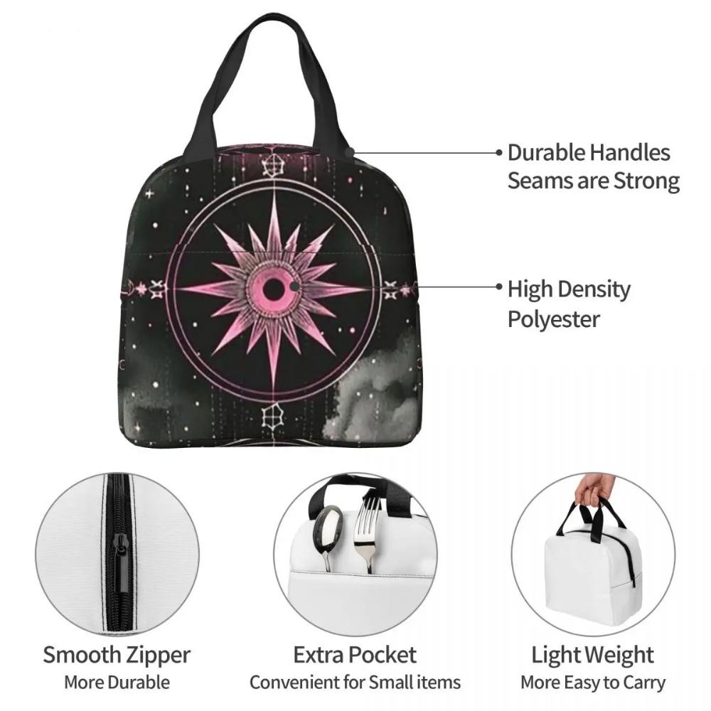 Gothic Blood Moon Pattern Insulated Lunch Bag for Women Children Portable Food Boxes Thermal Lunch Box Tote