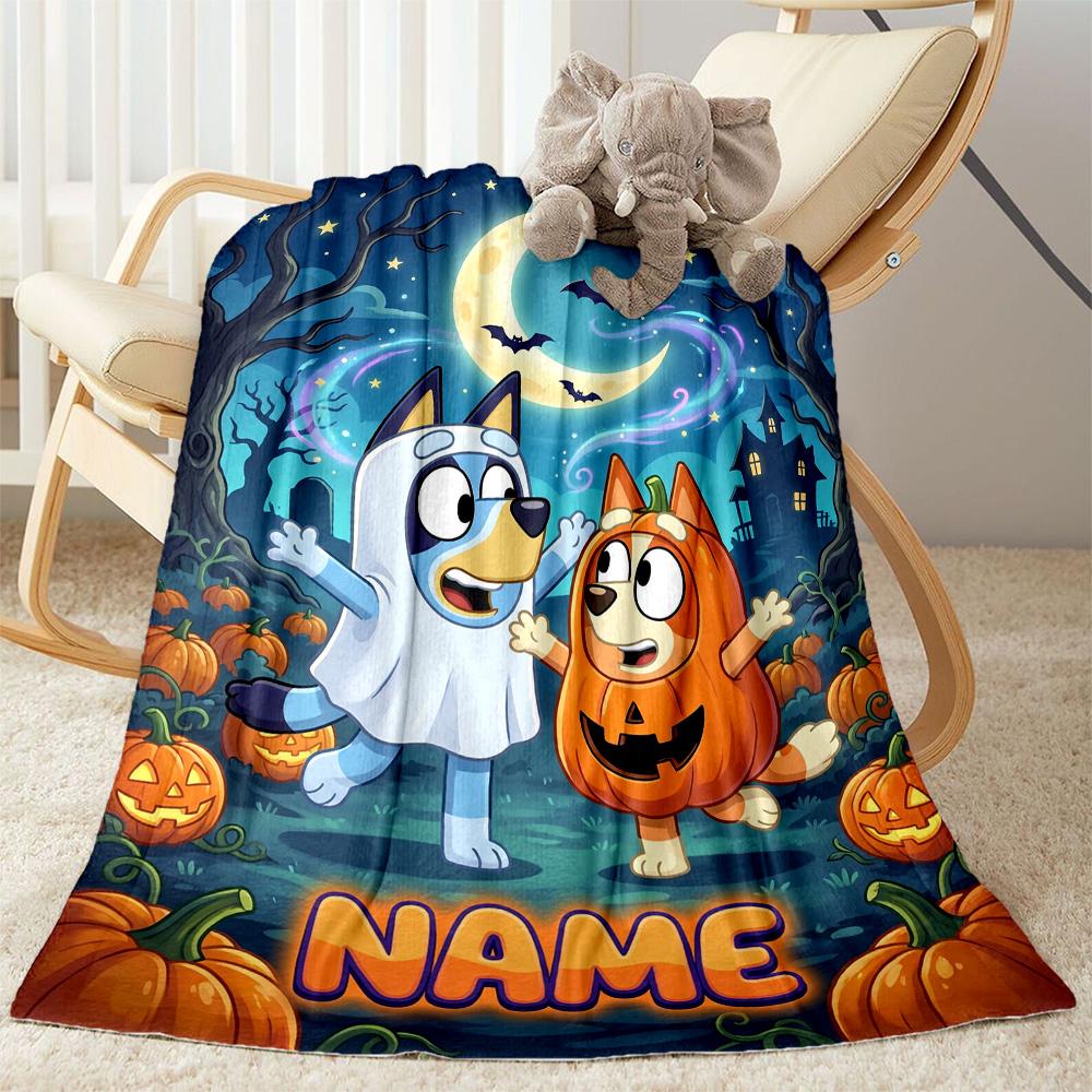 Halloween Friends Costumes Personalized Name Blanket Cozy Personalized Blanket Warmthful Decor Suitable for Living Room Bedding Office Picnics