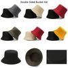 Unisex Oversize Cotton Bucket Hat For Big Head, Double Sided Design For Sun Protection And Breathability, Available In Multiple Colors