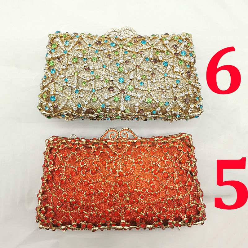 Women AB Diamond Snow Evening Clutch Bag Silver Wedding Bridesmaid Chain Handbags Small Crystal Purses