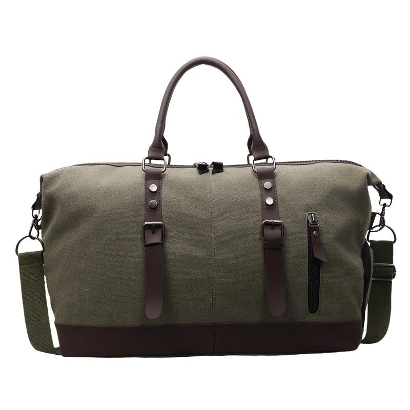 New canvas hand-held travel bag men's outdoor sports duffel bag travel fitness messenger large-capacity storage bag women