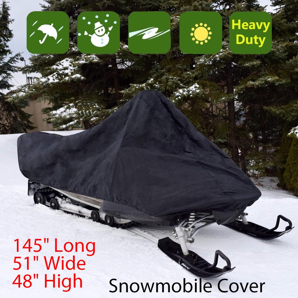 Sled Trailerable Snowmobile Cover Waterproof Dust Storage Cover AntiUV