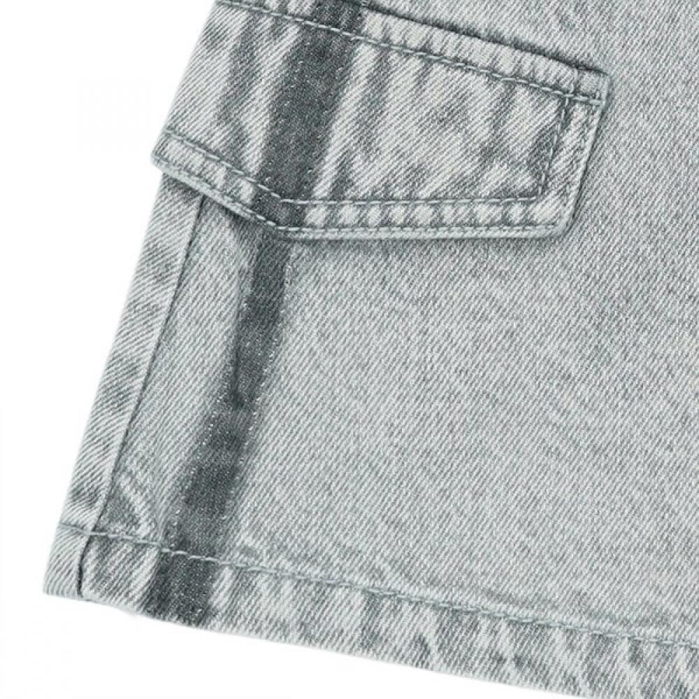 Tiffany Gray Denim Skirt T51kbs010