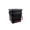 5 Gallon Heavy Duty Plastic Bucket Tote Stacking Storage Black Portable Carrying Handle Ideal Garage Yard Home Projects
