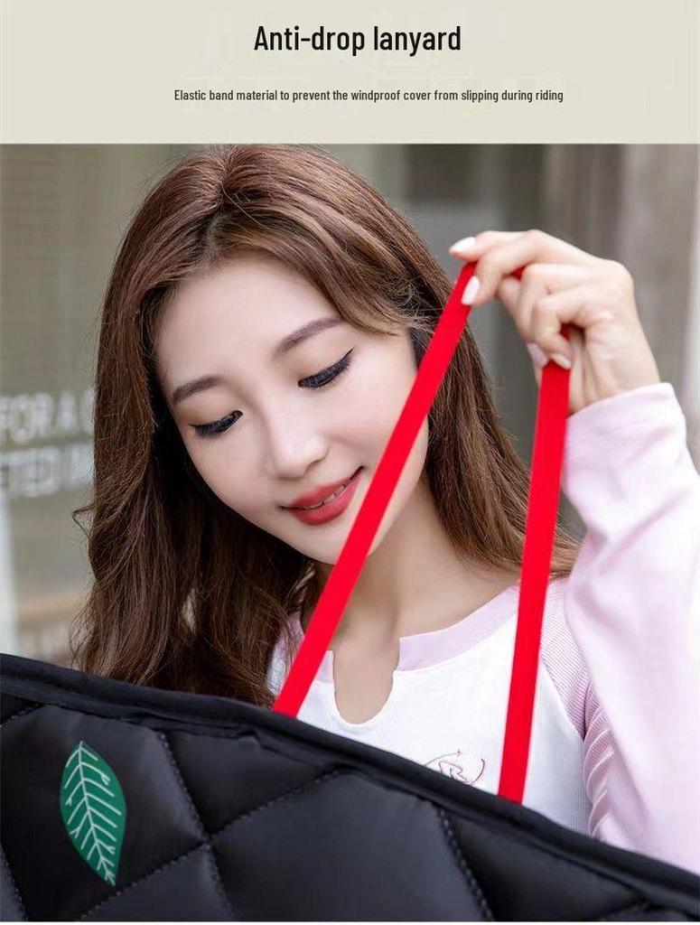 Thickened Waterproof Fleece-lined Windshield for Electric Vehicles - Cold-Proof Cover for Spring, Autumn, and Winter