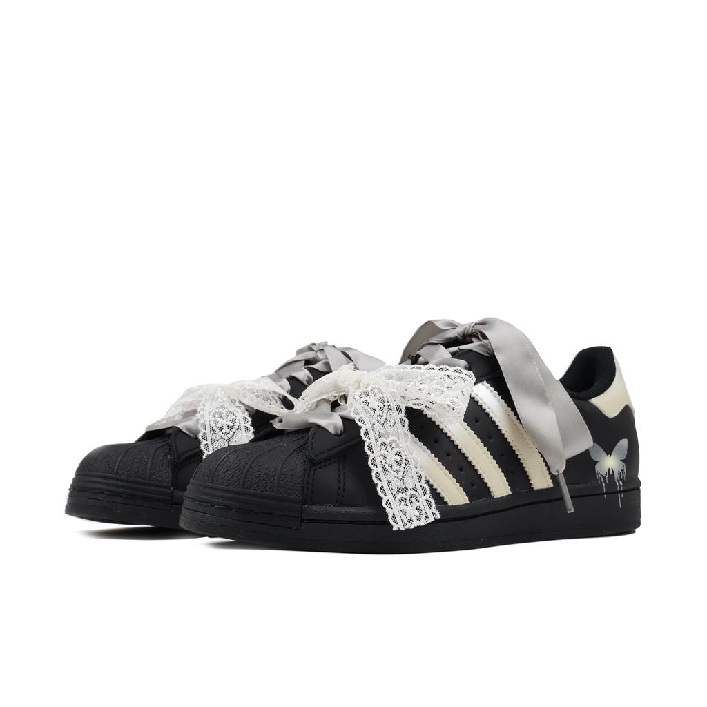Adidas Originals SUPERSTAR Skateboard Shoes Unisex Low top Black EG4959(Team384-BOX)