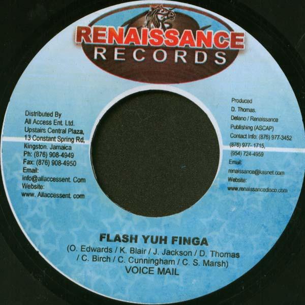 

7inch Record VOICEMAIL / DELLY RANKS - Flash Yuh Finga / Good Kitty NONE Renaissance Rec Japan Reggae, Ska & Dub Used