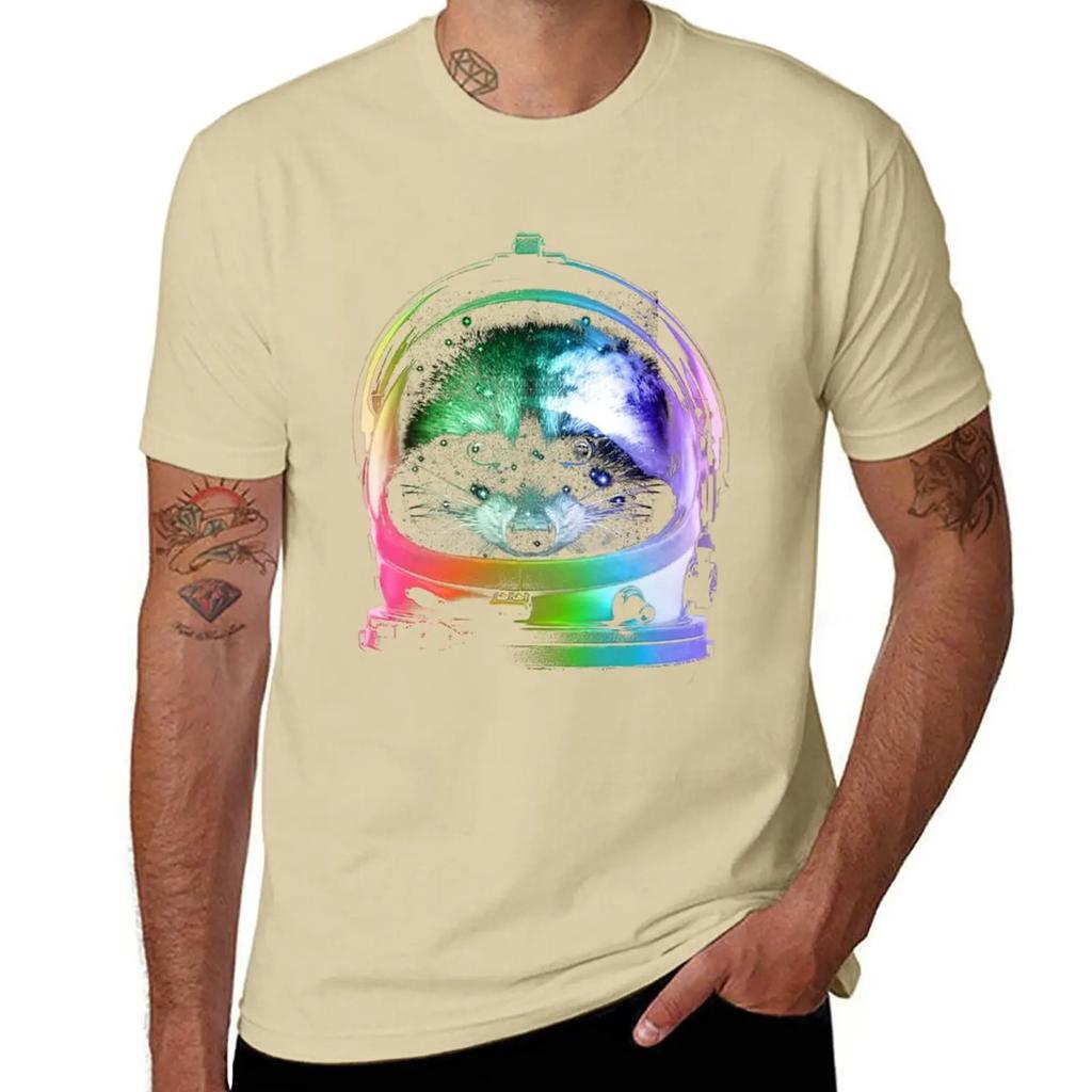 Astronaut Raccoon T-Shirt Short sleeve tee quick-drying blacks t shirts
