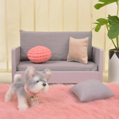 1/12 Dollhouse Couch with Sofa Cushions, Furniture Toy, Pretend Play for Simulation