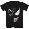 Marvel Venom Face Black 100% Cotton T-shirt Mens Tees Top New