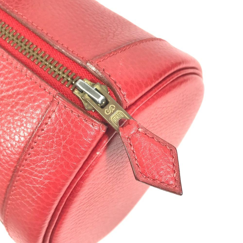 Hermes Vintage Mini RD Cylindrical Hand Bag Ardennes Red