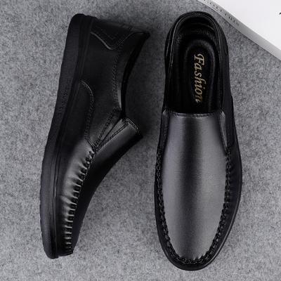 Fashion Genuine Leather Business Flats Fashion Men Loafers Classic Slip-on Man Casual Shoes Moccasins Comfortable Non-slip Outdoor Shoes
