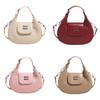 Shape Crescent Solid Color Single Shoulder Crossbody Bag Handbag Fashion Women