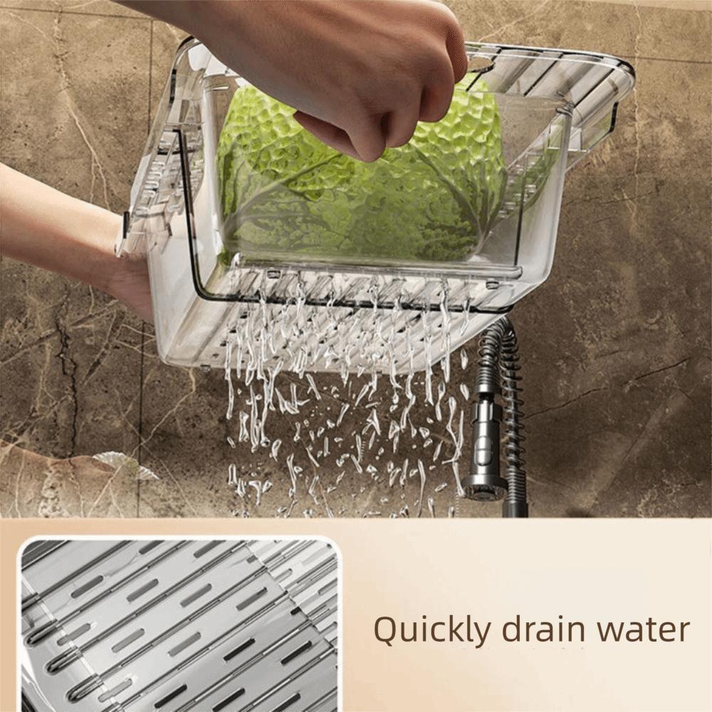 Flexible Vegetable Washing Basin Telescopic Retractable Drainage Rack Kitchen Drainage Basket  Sink