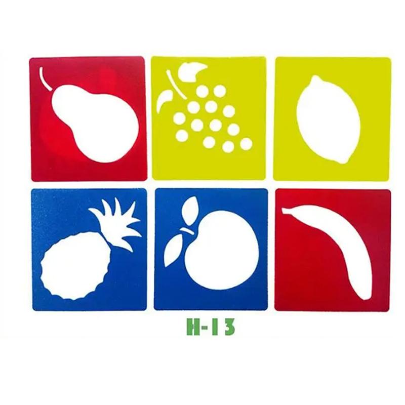 6 plastikowych szablonów do rysowania obrazków, szablonów linijek, artykułów biurowych, papieru artystycznego DIY, kolorowanek, narzędzi do rysowania i skrobania TMZ