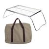 Foldable Camping Table Outdoor Folding Table Barbecue Table Steels Grilling Grate Table Cooking Grate Camping Table