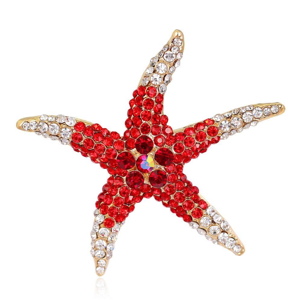 Fashion Star Shape Brooch With Alloy Material For Women Winter 2023