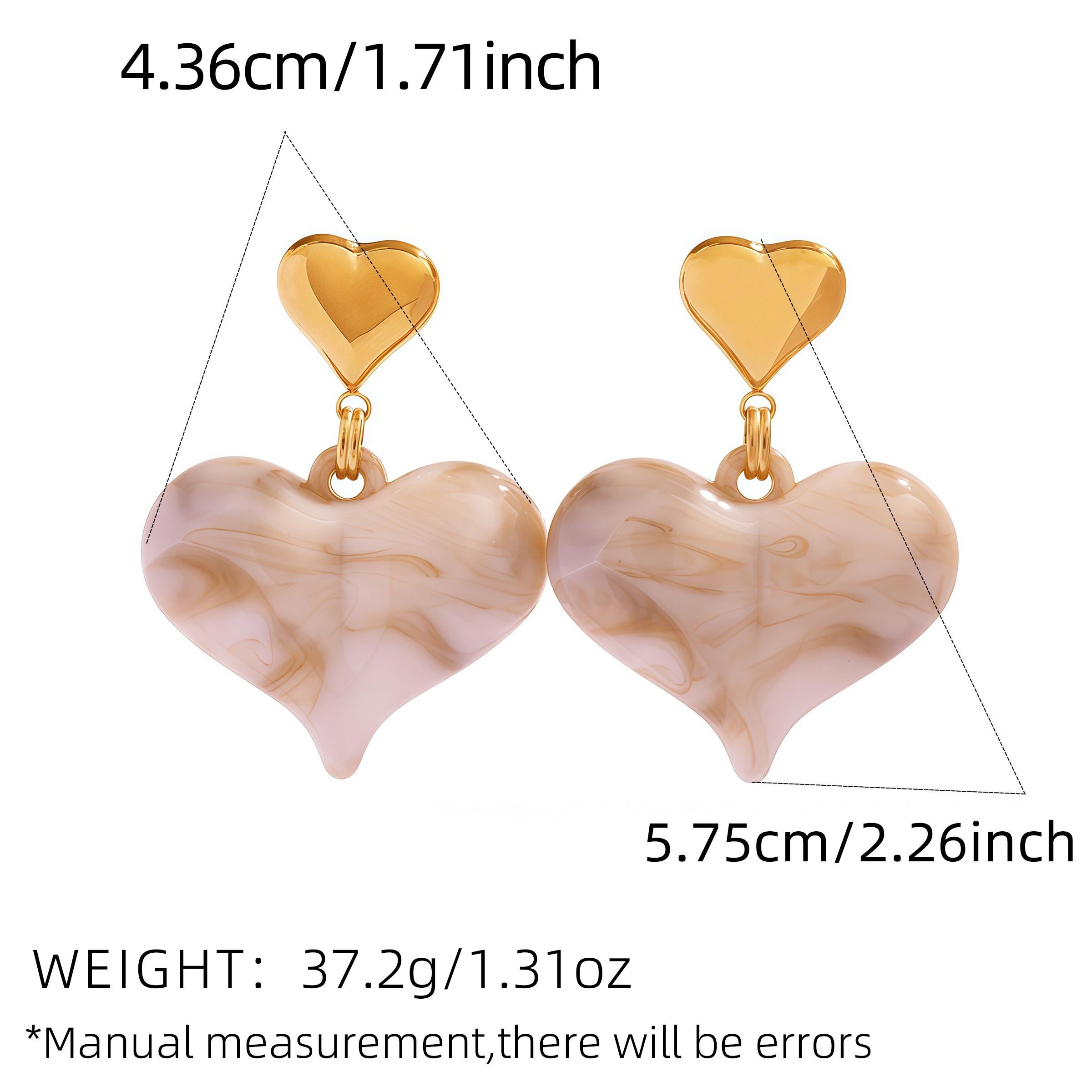 

Stainless Steel Peach Heart Design Pendant Earring For Women 18K Gold Plated Waterproof Women s Zircon For Daily Wear 2026