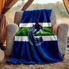 Vancouver Canucks Blanket Flannel Throw for Sofa, Travel, Camping, Livingroom, Office, Chair and Bed Soft and Warm Holiday Birthday gifts