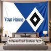 Custom Name Text Tapestry Hamburger SV Personalized Polyester Wall Tapestry For Bedroom And Room