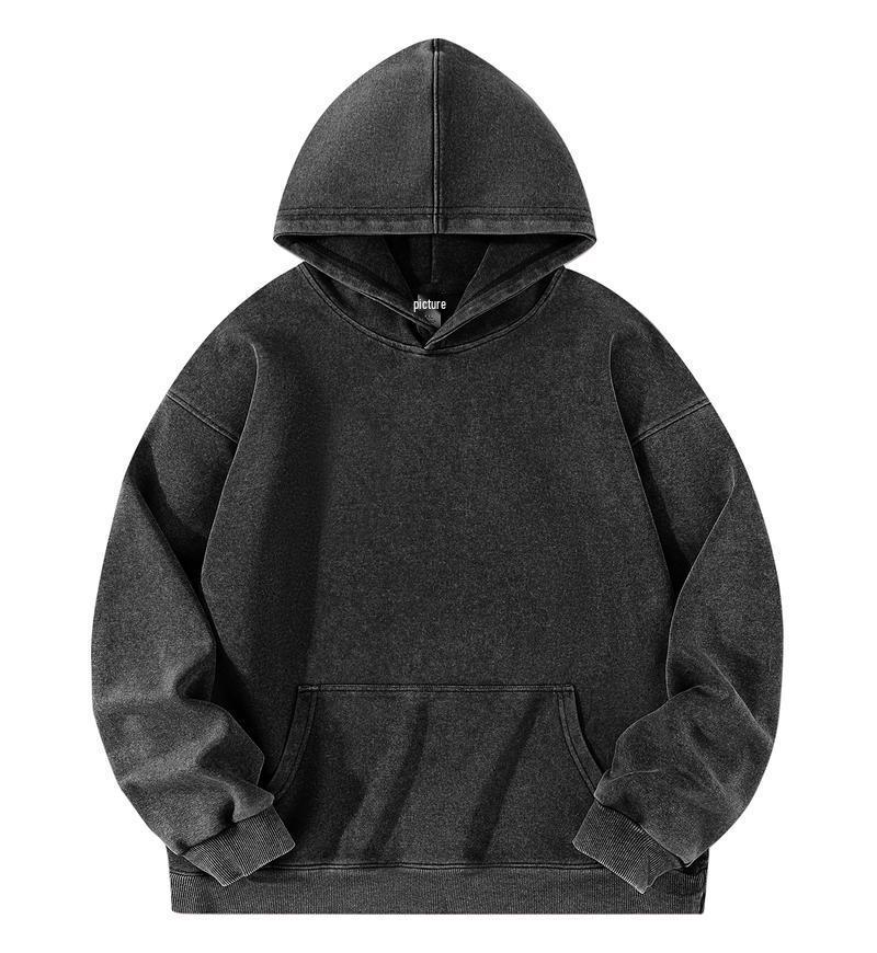 Trendy Retro Washed Distressed Drop Shoulder Hoodie Jacket