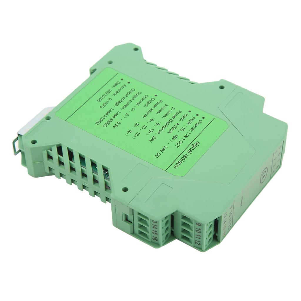 DC Current Signal Isolator 1 In 1 Out 4‑20mA PLC Detection Anti Interference Signal Conditioner Module 24V