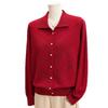 Elderly Women's Pure Wool Knitted Cardigan, Loose Plus Size Outerwear for Spring and Autumn