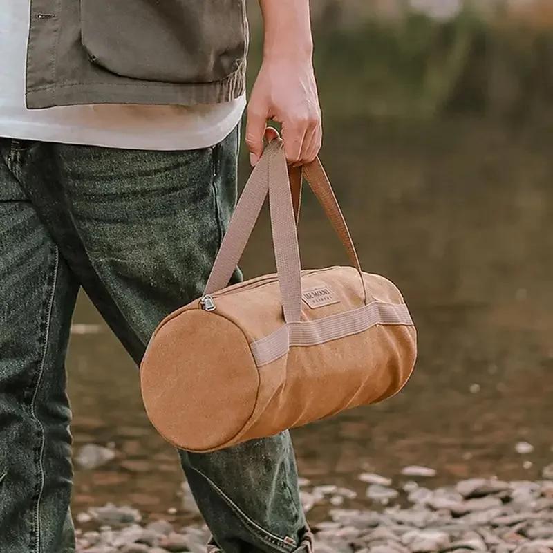 Tent Peg Nails Carry Bag Portable Canvas Ground Nail Tool Bag Washable Camping Utensils Organizer Anti-Tear Stake Storage Bags