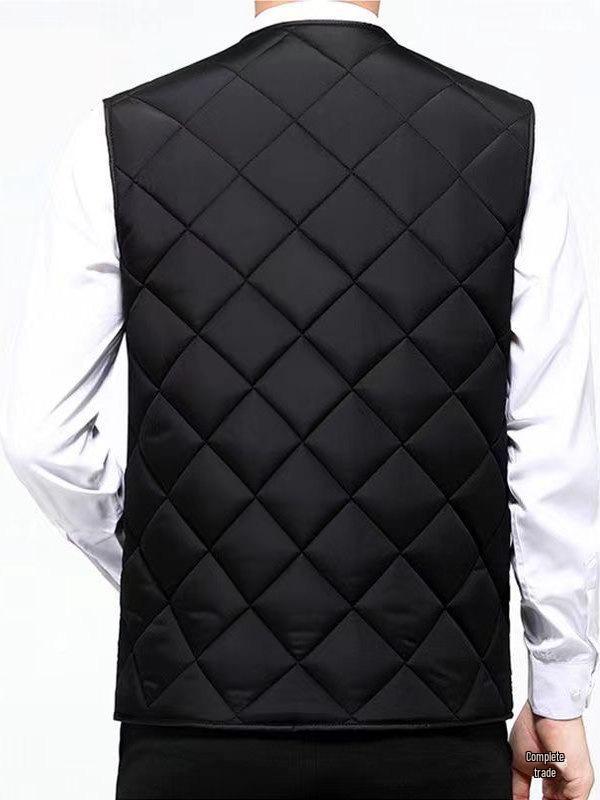 Warme ärmellose Weste für Männer mittleren und höheren Alters – Herbst-/Winterstil, vielseitige Jacke für Väter und Großväter