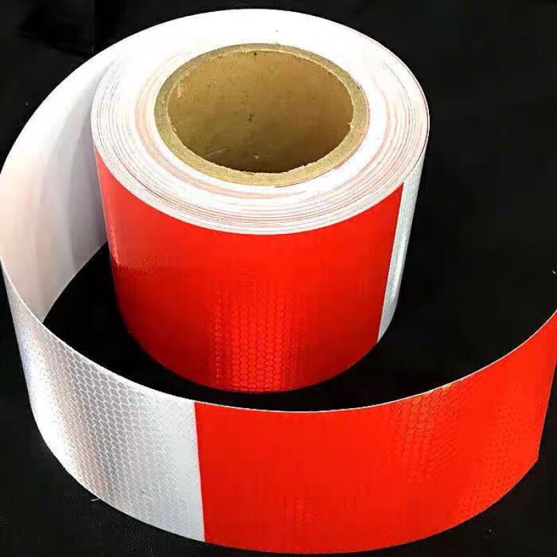 Red and White Reflective Safety Tape