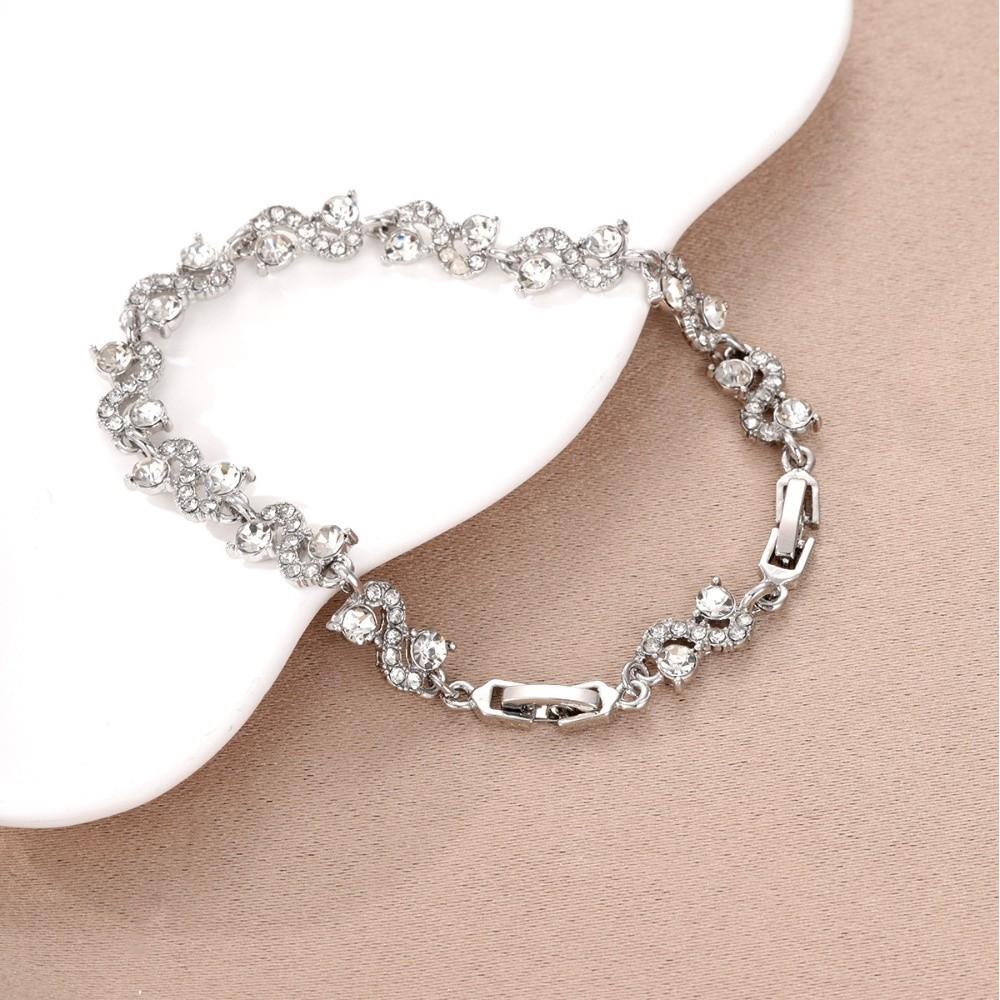 Sparkling Stones Women Bracelet Shining Zircon Bracelet Rhinestone Bracelet  Wedding Jewelry
