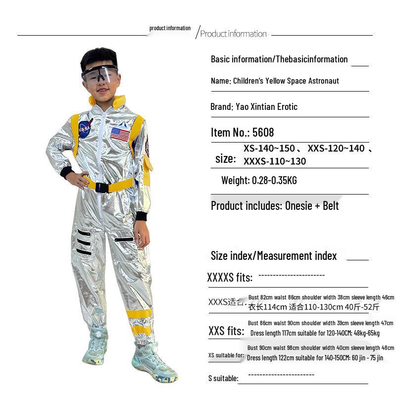 Astronaut Piloot Halloween Kostuum: Ruimtepak Rollenspel Outfit voor Kinderen en Volwassenen