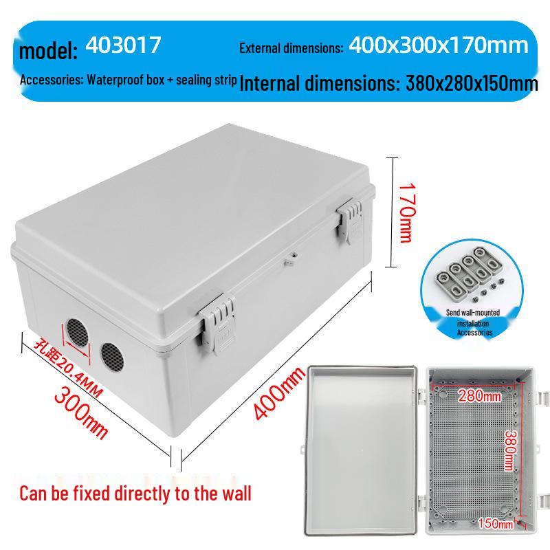 Zamykana wodoodporna skrzynka gniazdkowa zewnętrzna z osłoną przeciwdeszczową