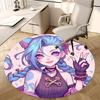 Demon Slayer Chair Mat Round Rug-Office Carpet, Machine Washable, Non-slip, Suitable for Living Rooms, Bedrooms