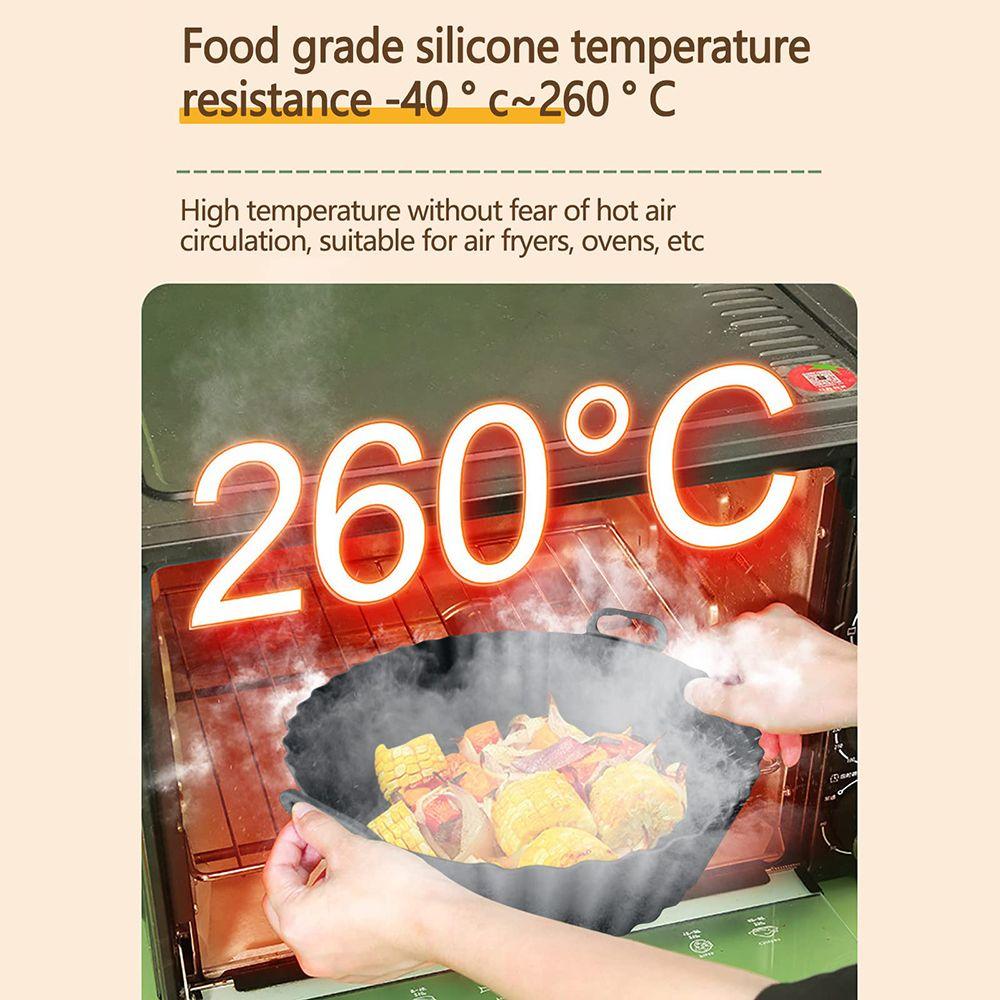 Cooking Reusable Pizza Plate 7.5inch Silicone Pot For Air Fryer Replacement Liners Baking Basket