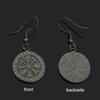 Odin Rune Stainless Steel Viking Retro Earrings - Highly Polished & Stylish Pair