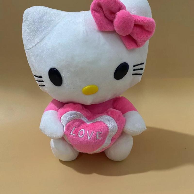 Cute HEllo KITTY KT Cat Hug Strawberry Love Cat Doll Toy