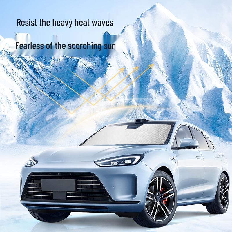 High-Grade Custom Logo Thickened Cotton Car Sunshade - Front Windshield Heat Insulation Shield