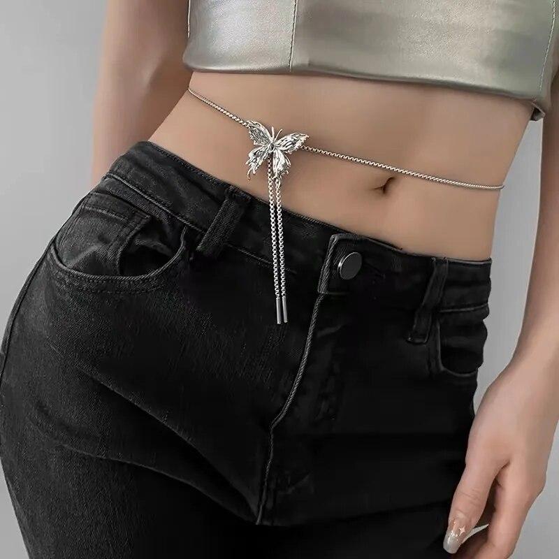 Nový Nádherný Lesklý Motýľový Sveter Náhrdelník Trendy Retiazka s Príveskami Strapec Kľúčna Kosť Choker Náhrdelník Dámske Šperky na Krk pre Dámy Darček
