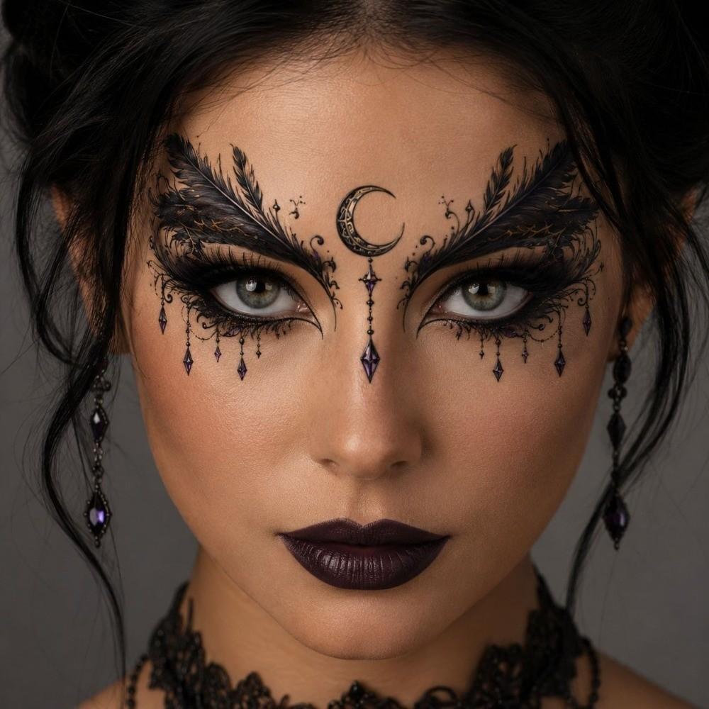 10 Pcs Waterproof Halloween Spider Tattoo Colored Body Tattoo Stickers Party Supplies