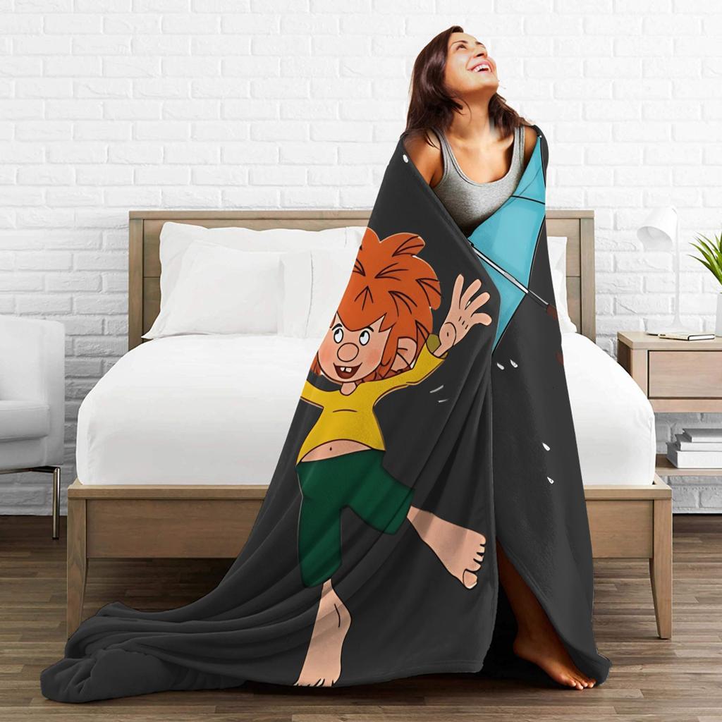 Warme weiche Decke Kinder Erwachsene Dekorative P-Pumuckl Überwurfdecke Regen Flanell Tagesdecke Für Wohnzimmer Neuheit Sofa Bettbezug