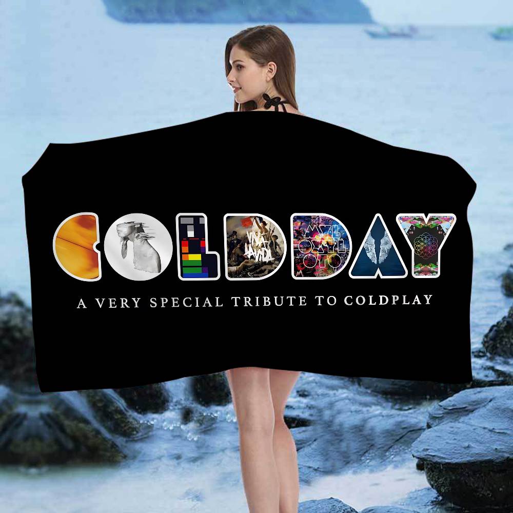 

Classic Pop Rock Band C-Coldplay Bath Towel Microfiber Soft Water Absorbing Breathable For Girl Kids Cartoon Beach Towel W30*H60(CM)