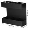 YH018-1 3 Slots Metal Straw Dispenser Organizer Rack Space Saving Kitchen Storage Shelf (Without Soft Magnetic Sheet)