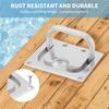 2-Pack Marine Grade 316 Stainless Steel Boat Pull Pan Lift Ring – Foldable Flush Deck Hatch Handle With Mounting Screws – 76x57mm, 9mm Thick